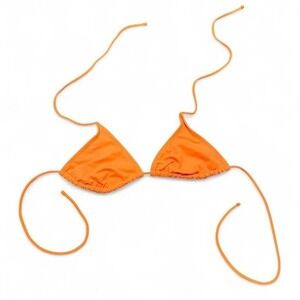 bright orange Ocean Pacific triangle string bikini top